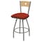 Holland Bar Stool Co 36" Swivel Counter Stool, Nickel Finish, Nat Back, Graph Poppy Seat X830 - alternate 1